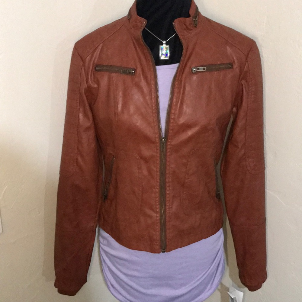 NWT!  Marilyn & Me ~ Vegan Leather Jacket!